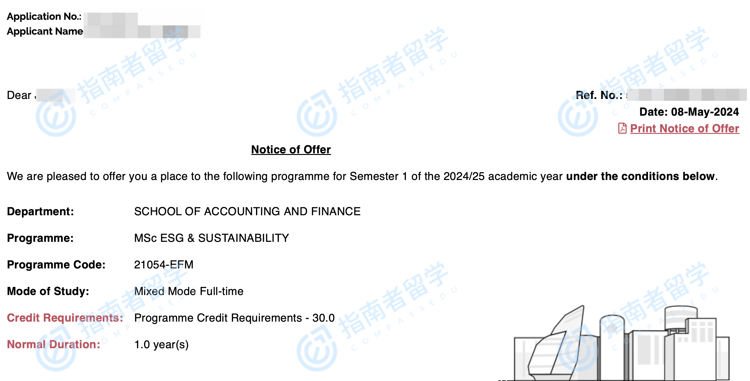 香港理工大学环境、社会和治理及可持续性理学硕士研究生offer一枚